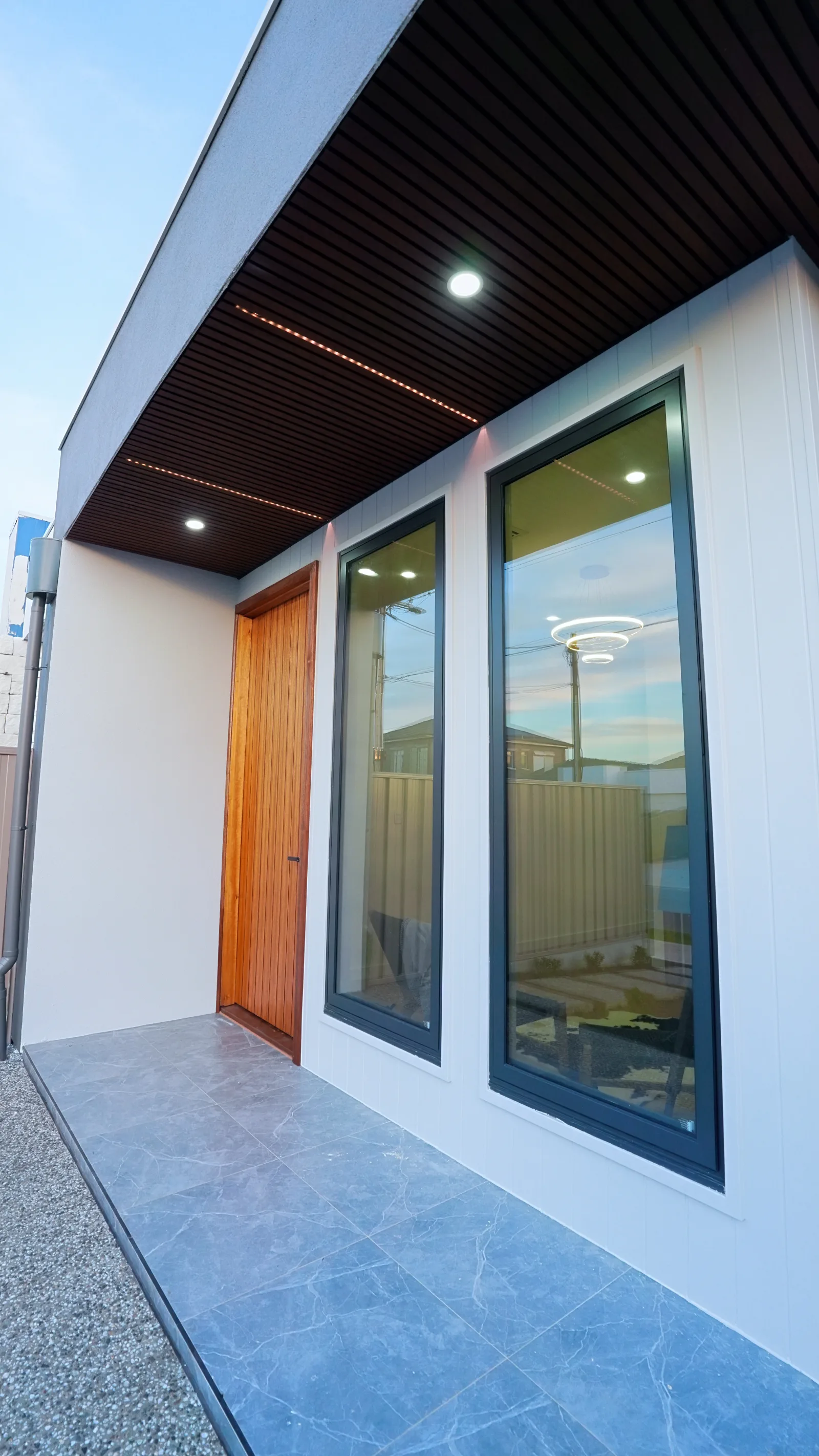 Tall window detail at a contemporary Glengowrie residence